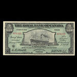 Trinidad, Royal Bank of Canada, 5 dollars : January 2, 1920