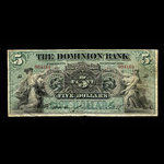 Canada, Dominion Bank, 5 dollars : January 2, 1900