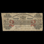 Canada, Bank of British North America, 2 dollars : December 1, 1852