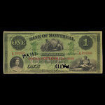 Canada, Bank of Montreal, 1 dollar : January 3, 1859