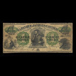 Canada, Banque Jacques-Cartier, 4 piastres : May 2, 1870