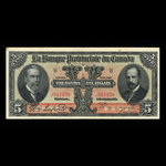 Canada, Provincial Bank of Canada, 5 dollars : January 31, 1919