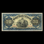 Canada, Royal Bank of Canada, 20 dollars : January 2, 1909