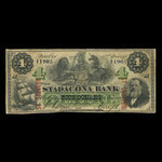 Canada, Stadacona Bank, 4 dollars : April 2, 1874