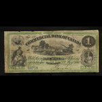 Canada, Commercial Bank of Canada, 1 dollar : January 2, 1860