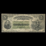 Canada, Central Bank of Canada, 5 dollars : January 1, 1884