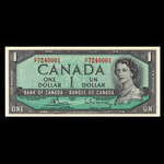 Canada, Bank of Canada, 1 dollar : 1954