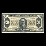 Canada, Imperial Bank of Canada, 20 dollars : November 1, 1923