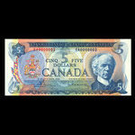 Canada, Bank of Canada, 5 dollars <br /> 1972