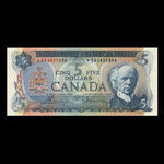 Canada, Bank of Canada, 5 dollars : 1972