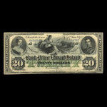 Canada, Bank of Prince Edward Island, 20 dollars : January 1, 1872