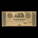 Canada, Union Bank, 2 dollars <br /> July 14, 1838