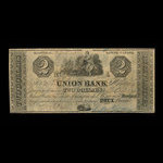 Canada, Union Bank, 2 dollars <br /> August 1, 1838