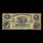 Canada, Bank of Liverpool, 4 dollars <br /> November 1, 1871