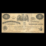 Canada, Macdonald & Company Bankers, 5 dollars : September 6, 1863