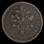 Canada, 1 sou : 1838