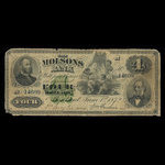 Canada, Molsons Bank, 4 dollars : June 1, 1872