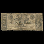 Canada, City Bank (Montreal), 2 dollars : September 1, 1854