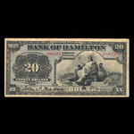 Canada, Bank of Hamilton, 20 dollars : June 1, 1914