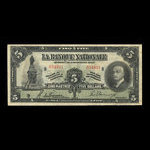 Canada, La Banque Nationale (National Bank), 5 dollars : November 2, 1922