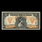 Canada, Standard Bank of Canada, 5 dollars : January 2, 1919