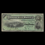 Canada, Banque Ville-Marie, 5 dollars : January 2, 1889