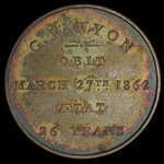 Canada, unknown, no denomination <br /> 1862