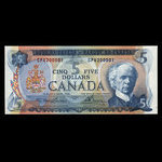 Canada, Bank of Canada, 5 dollars : 1972