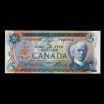 Canada, Bank of Canada, 5 dollars : 1972