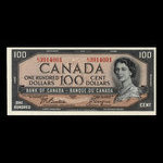 Canada, Bank of Canada, 100 dollars : 1954