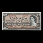 Canada, Bank of Canada, 100 dollars : 1954