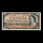 Canada, Bank of Canada, 100 dollars : 1954