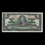 Canada, Bank of Canada, 1 dollar <br /> January 2, 1937