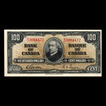 Canada, Bank of Canada, 100 dollars : January 2, 1937