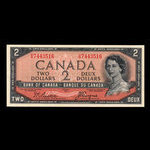 Canada, Bank of Canada, 2 dollars : 1954