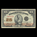 Canada, Dominion of Canada, 25 cents : July 2, 1923