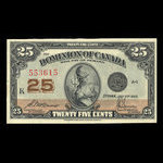 Canada, Dominion of Canada, 25 cents : July 2, 1923