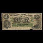 Canada, Royal Canadian Bank, 2 dollars : July 4, 1865