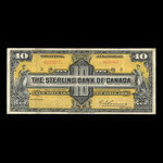 Canada, Sterling Bank of Canada, 10 dollars : January 3, 1921