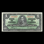 Canada, Bank of Canada, 1 dollar : January 2, 1937