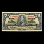 Canada, Bank of Canada, 20 dollars : January 2, 1937