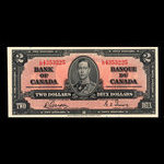 Canada, Bank of Canada, 2 dollars : January 2, 1937