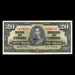 Canada, Bank of Canada, 20 dollars <br /> January 2, 1937