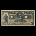 Canada, Home Bank of Canada, 100 dollars : March 1, 1917