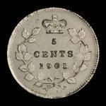 Canada, Victoria, 5 cents : 1901