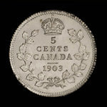 Canada, Edward VII, 5 cents : 1903