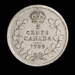 Canada, Edward VII, 5 cents : 1909