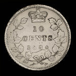 Canada, Victoria, 10 cents : 1884