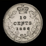 Canada, Victoria, 10 cents : 1886