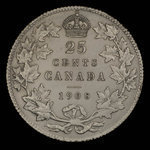 Canada, Edward VII, 25 cents : 1908